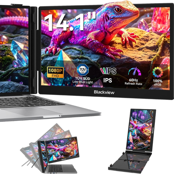 14" Blackview 1080P FHD IPS Laptop Double Screen Extender