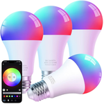 4-Pack All-in-One Smart Bluetooth Color Changing LED Light Bulbs