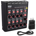 Pyle 8-Channel Bluetooth Mini Line Mixer W/ USB Audio Interface (PMAX8)