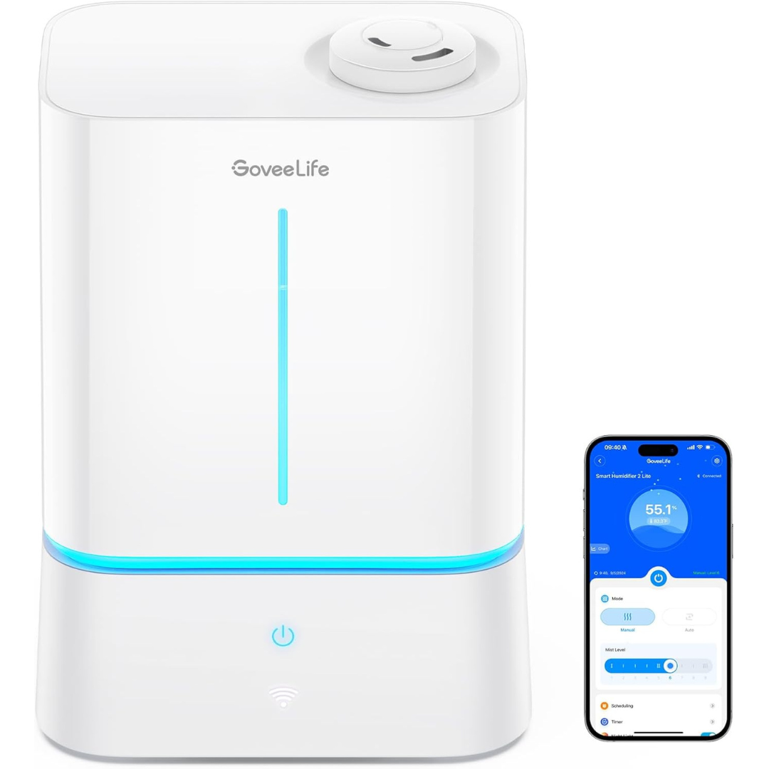 GoveeLife 4.5L Cool Mist Smart Humidifiers W/ Scent Diffuser & Nightlight