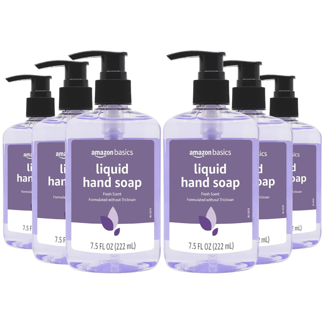 6-Pack 7.5-Oz Amazon Basics Original Fresh Liquid Hand Soap With Moisturizers
