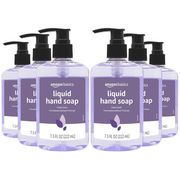 6-Pack 7.5-Oz Amazon Basics Original Fresh Liquid Hand Soap With Moisturizers