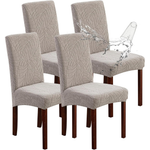 4-Pack Genina Waterproof Stretch Parson Dining Chair Covers
