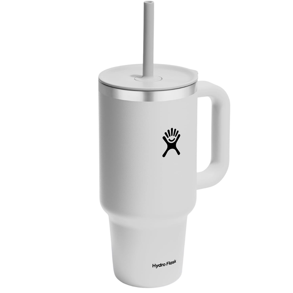 32oz Hydro Flask Insulated Stainless Steel Travel Tumbler W/ Lid & Straw