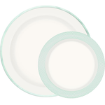40-Piece Sage Plastic Plates Disposable Dinnerware Set For 20 Guests