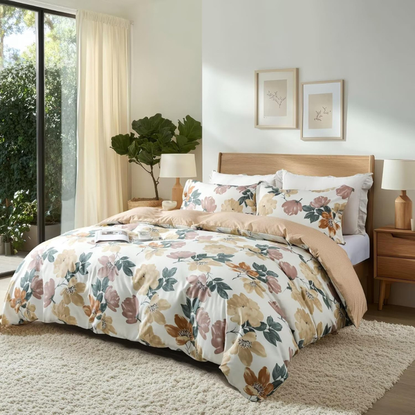 3-Piece OAITE Modern Reversible King Size Duvet Cover Set