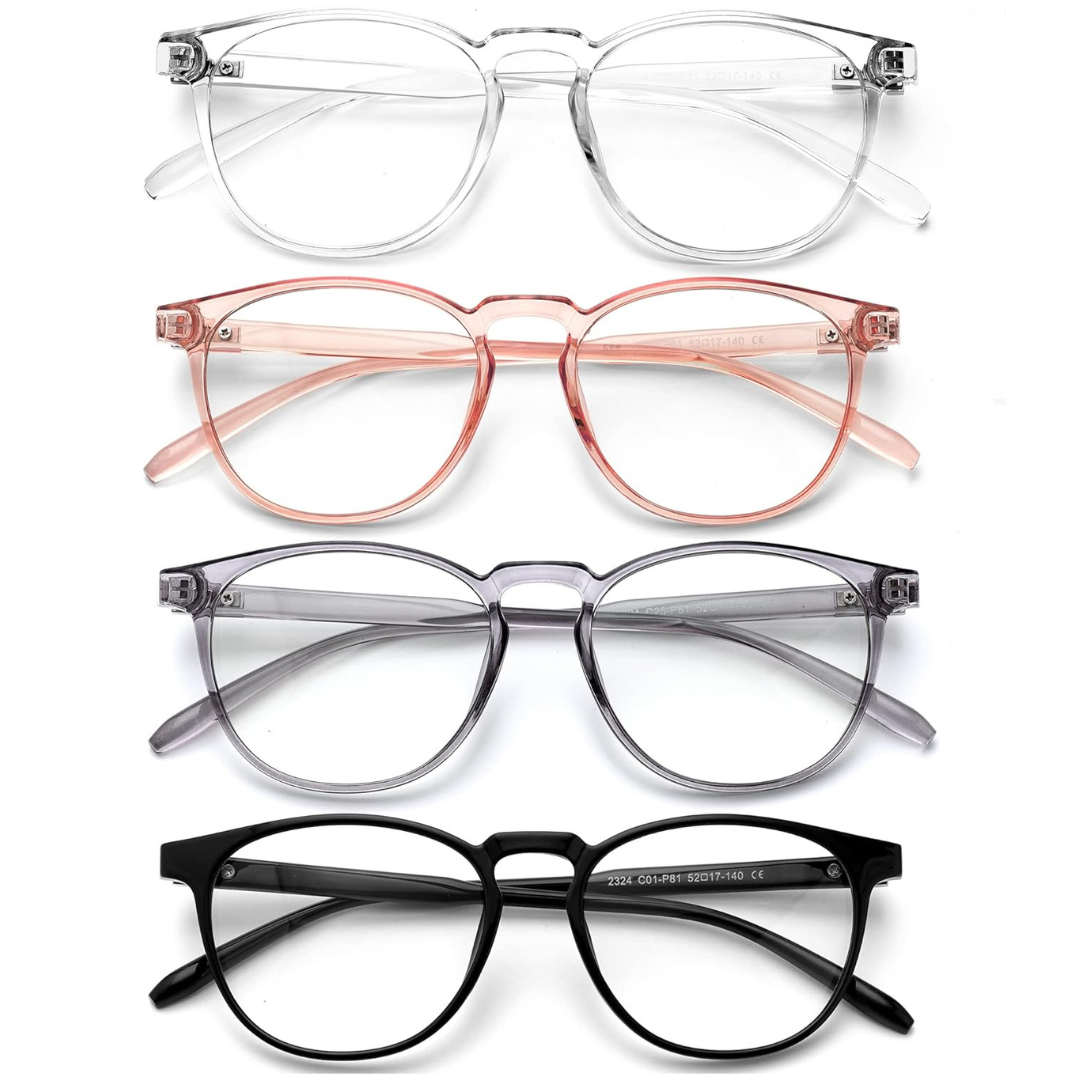 4-Pack Unisex Blue Light Blocking Glasses