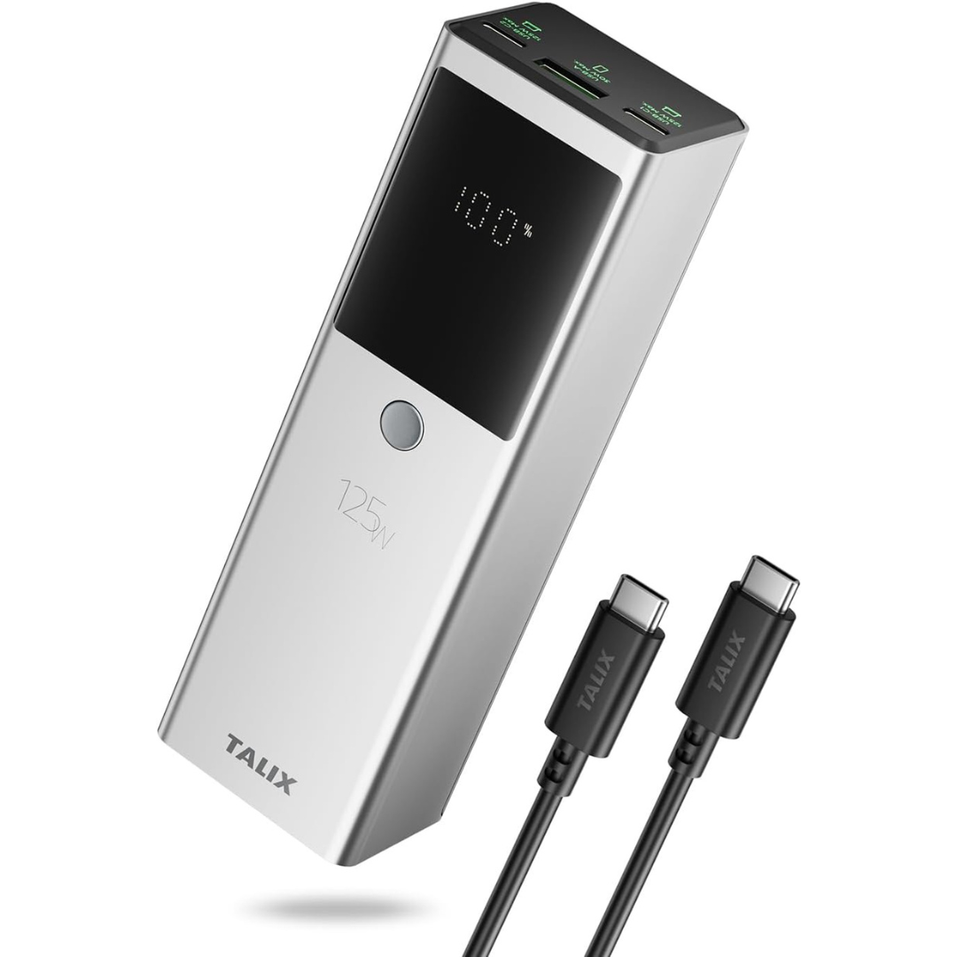 12,800mAh 125W Portable Laptop Power Bank with 240W USB-C Cable