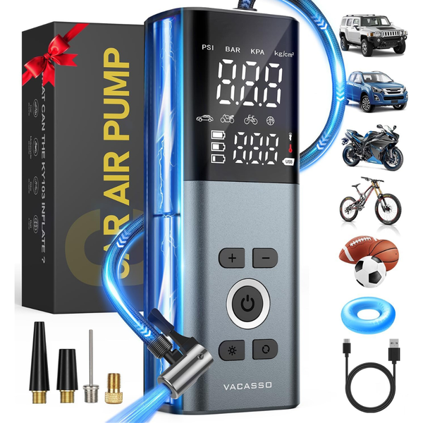150PSI Portable Air Compressor Tire Inflator w/ 20,000mAh Battery