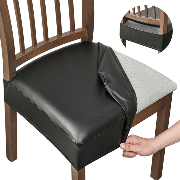 6-Pack Waterproof Dining Chair Seat Covers (4 Colors)
