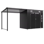 Metal 6x4FT 2-in-1 Storage Shed Gazebo