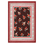 5' X 7' Vintage Floral Machine Washable Area Rug