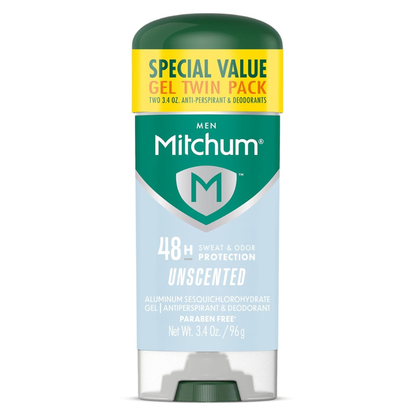 2-Pack 3.4-Oz Mitchum Men's Triple Odor Protection Antiperspirant & Deodorant Gel