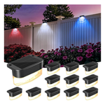 12-Pack BrizLabs Solar Fence Deck Lights