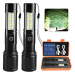 2-Pack Rechargeable 1000-Lumens LED Flashlight With Sidelight
