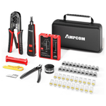 Ampcom 10-in-1 Ethernet Crimping Tool Kit with RJ45 Tester
