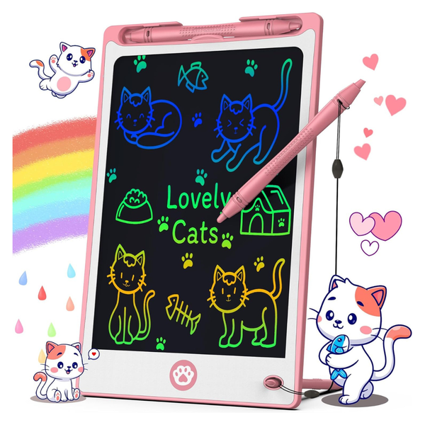 8.8" Hockvill Kids Magnetic Doodle Board LCD Writing Tablet (Pink)