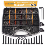 1500-Piece M4 Screw Assortment Kit With Allen Wrench