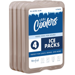 4-Pack Fit & Fresh Cool Coolers XL Slim Ice Packs (Taupe Or Sage)
