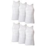 6-Pack Hanes Men's Moisture-Wicking Ribbed Cotton Tank Undershirts