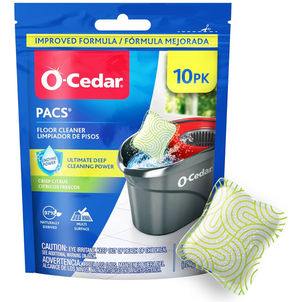 10-Count O-Cedar Crisp Citrus PACS Hard Floor Cleaner