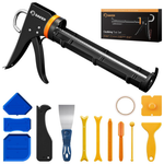 Manual Caulking Gun With 11-in-1 Tool Set