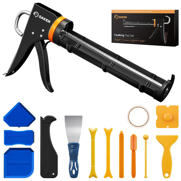 Manual Caulking Gun With 11-in-1 Tool Set
