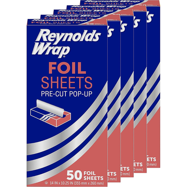 500-Count (10-Pk X 50-ct) Reynolds Wrap Pre-Cut Pop-Up Aluminum Foil Sheets