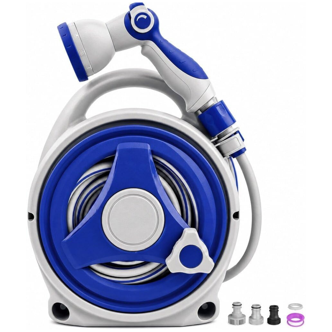 50ft Heavy Duty Rewind Wall Mount Retractable Garden Hose Reel
