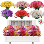 22 Bundles Outdoor Artificial Faux Silk Flowers (Various)