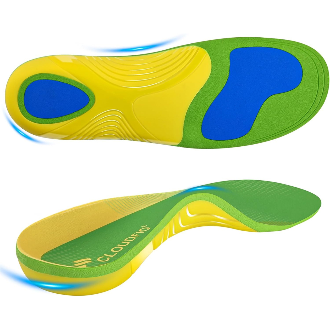 Cloudflo Plantar Fasciitis Insoles W/ High Arch Support (multiple Color Options)