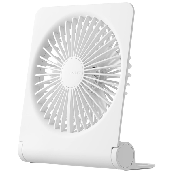 JISULIFE USB Rechargeable Small Desk Fan W/ 4500mAh Battery (2 Colors)