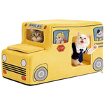 23" Cute School Bus Cat Bed