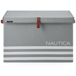 Nautica Large Foldable Laundry Basket with Lid ( 2 Colors)