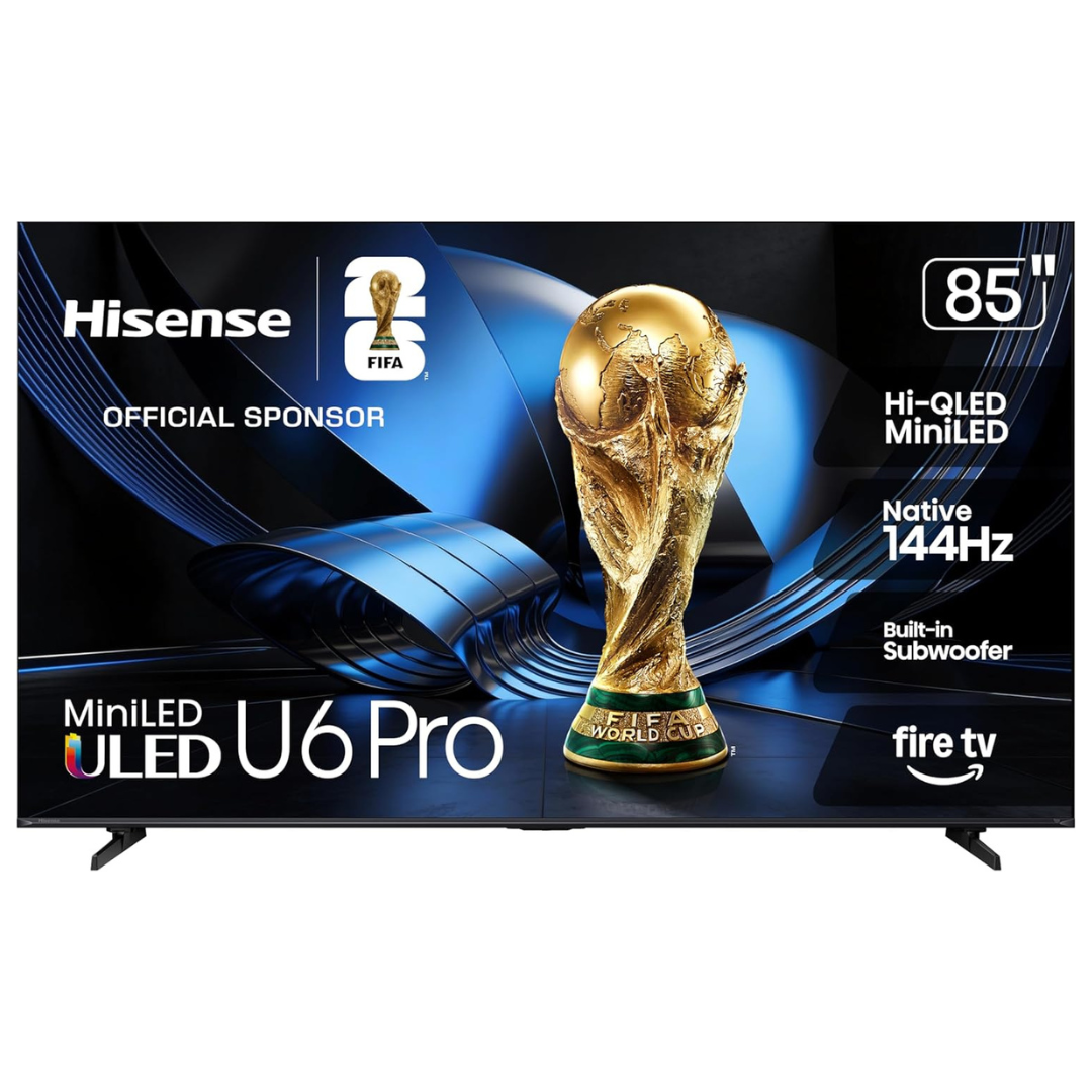 85" Hisense 85U6SF Pro 4K Ultra HDR Smart Mini-LED Fire TV