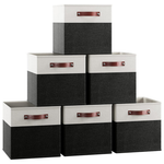 6-Pack Ornavo Home Linen Fabric Storage Cube Bin