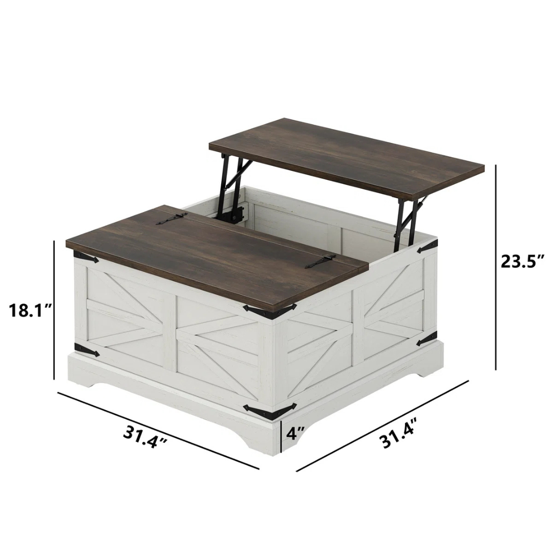 Gracie Oaks Jareal Square Coffee Table with Storage