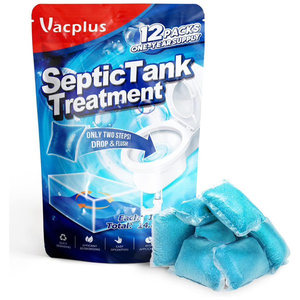12-Count Vacplus Septic Tank Dissolvable Treatment Packs