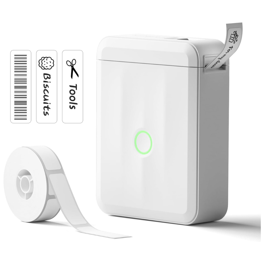 Niimbot D110M Bluetooth Rechargeable Mini Label Printer W/Labels