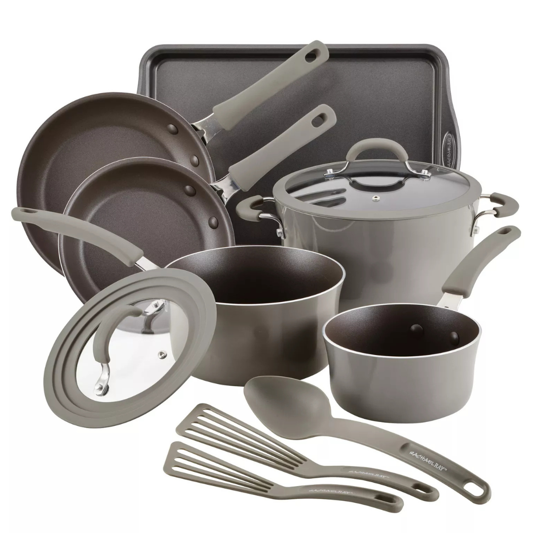 11-Piece Cook + Create Aluminum Nonstick Cookware Set