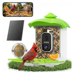 2K AI Identify HD Solar Bird Feeder With Camera (Green & Blue)