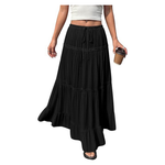 Women's Boho Flowy Pleated Maxi Skirts