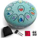 REGIS 6.8" 13-Note Meditation Steel Tongue Rain Drum (Malachite)