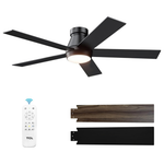 TCL 52" 6-Speeds Flush Mount Ceiling Fan With Lights & Remote Control