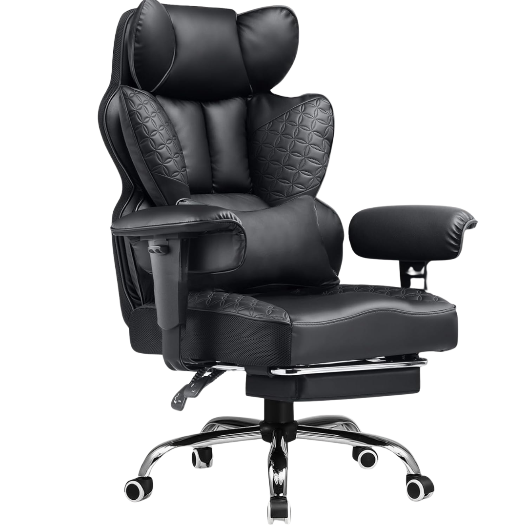 Gtracing 400lb Heavy-Duty Ergonomic Gaming Chair W/ Foot Rest