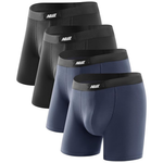 4-Pack Men's 5" Inseam Ultra Soft Modal Boxer Briefs (2 Colors)