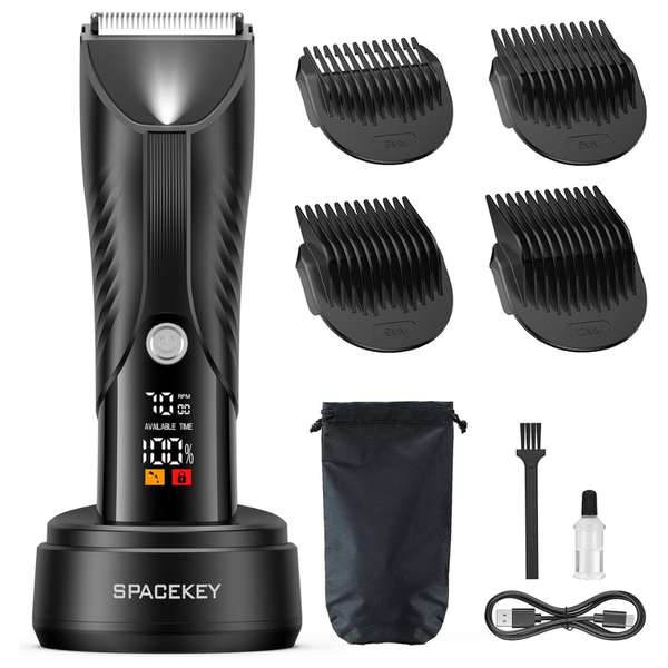 Men's Waterproof Rechargeable Wet/Dry Electric Body Hair Trimmer