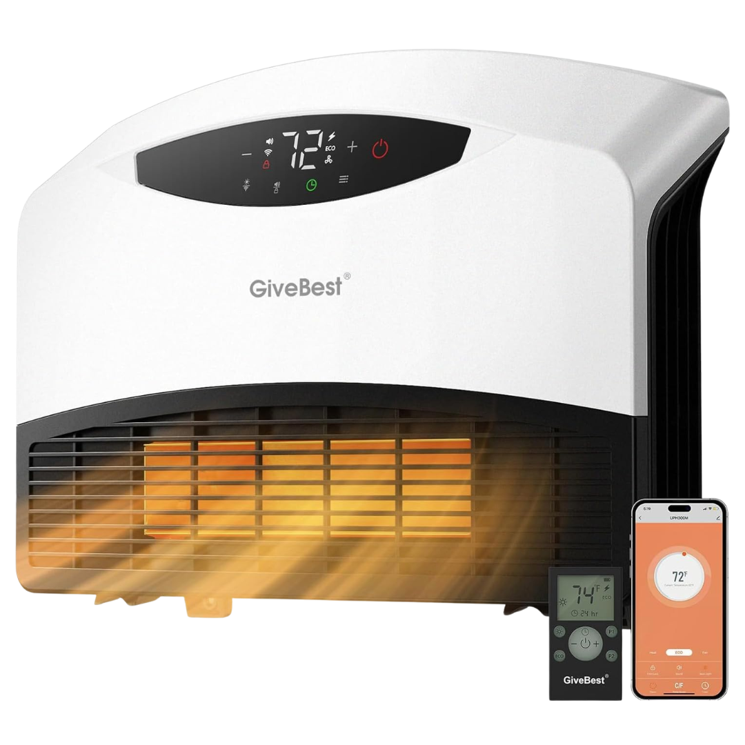 1500W Electric Wall Heater With WiFi & Remote Control