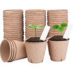 40-Pack 3.15" Biodegradable Nursery Pots With 10 Plant Labels