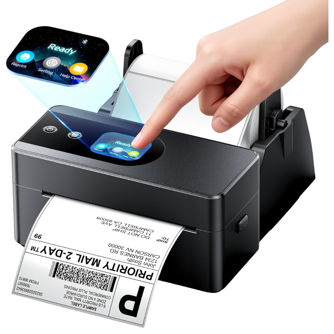 4" X 6" Phomemo Upgraded Wireless Thermal Label Printer W/ Touch Screen (2 Colors)
